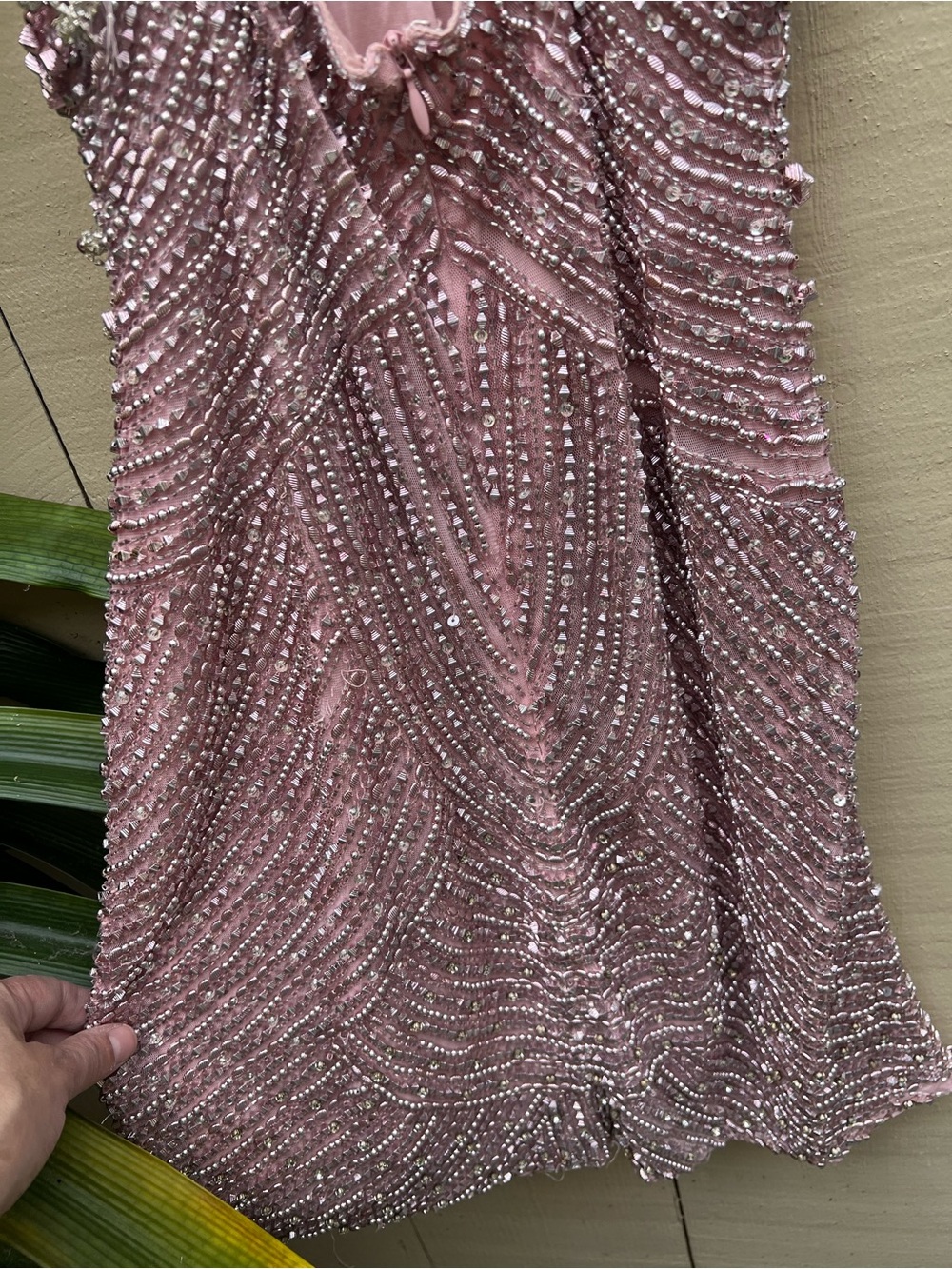 Sherri Hill Rose Gold Beaded Mini Dress prom 
Halter Cocktail Size 4 - Picture 11 of 17